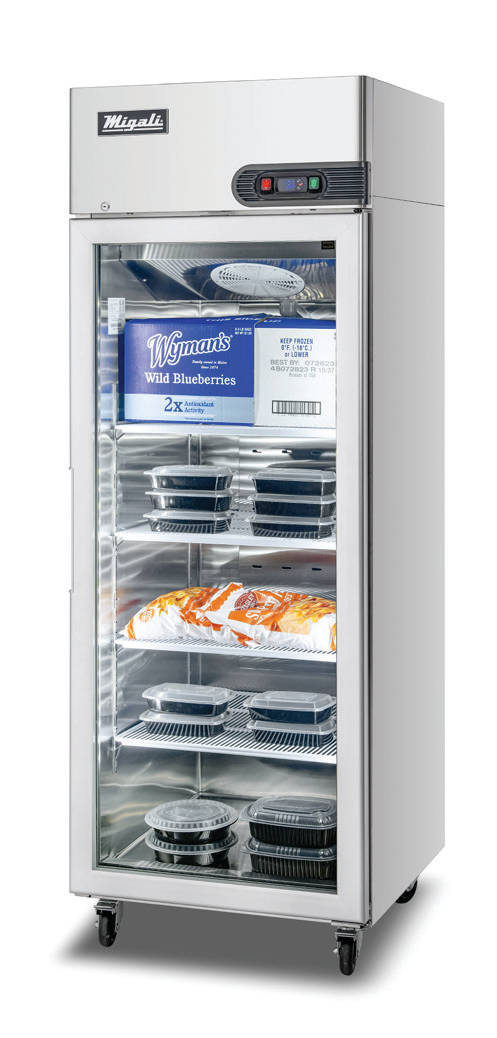 Product image #6 for Migali Competitor Series® Single-Section Glass Door Reach-In Freezer, 28.8" W, 21.4 Cu. Ft., Top-Mount Self-Contained Refrigeration