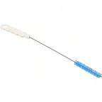 Thumbnail image #1 for AllPoints Foodservice Parts & Supplies 2661013 Bottle Brush, 13"L, 1/2" x 3", Blue Nylon Bristles, White Plastic Handle