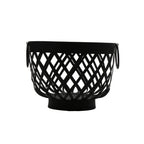 Thumbnail image #1 for G.E.T. Urban Renewal WB-569-BK Round Metal Harvest Basket with Side Ring Handles, Black, 9-1/2" x 7-1/4"H Case of 16