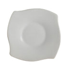 Thumbnail image #1 for CAC China Philadelphia PHA-55 Porcelain Square Wavy Saucer, 5.75" Case of 3 Dozen