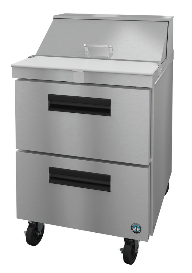 Product image #5 for Hoshizaki Steelheart 27-Inch One-Section Sandwich Top Refrigerator with 2 Drawers and 8-Pan Top