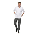 Thumbnail image #2 for Chef Works Valencia CES04-WHT-L White Single-Breasted Long-Sleeve Chef Coat, 65/35 Poly/Cotton Twill, Size Large