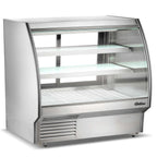 Thumbnail image #1 for USR Brands Coldline HDC72 Refrigerated Meat Deli Case, 72"W, Curved Glass, Rear Refrigerated Storage, Self-Contained Refrigeration