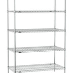 Thumbnail image #1 for Metro Super Erecta SE-3672C-74-S5 Wire Stationary Starter Shelving Unit, 72"W x 36"D x 74"H, 5 Shelves, Chrome