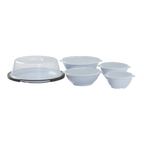 Thumbnail image #2 for G.E.T. Evolution LID-B45-CL Reusable Plate Lid for B-45, Clear Low-Density Polyethylene Case of 24 Dozen