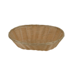 Thumbnail image #1 for Thunder Group PLBB900 Oval Woven Plastic Fast Food Basket, 9-1/4" x 7" x 2-1/4", Natural Tan, Stackable Case of 144