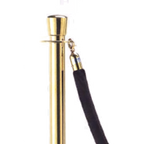 Thumbnail image #1 for AARCO Products Form-A-Line TR-65 6 ft Black Velour Rope with Satin Chrome Snap Hook