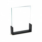 Thumbnail image #1 for Cal-Mil 1510-811 U-Frame Menu/Card Holder with Acrylic Insert, 8-1/2"W x 11"H, Black Plastic Base Case of 6