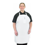 Thumbnail image #1 for Chef Revival 610BAC Cotton Bib Apron, 36" x 40", White, 1 Pencil Pocket