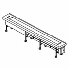 Thumbnail image #1 for Piper Products/Servolift Eastern FABRIC-18 Tray Make-Up Conveyor, Single Fabric Belt, Stainless Steel Belt Pan, Variable Speed, 18 ft