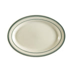 Thumbnail image #1 for CAC China Greenbrier GS-14 Ceramic Oval Platter, 12-1/2"L x 8-5/8"W x 1-1/2"H, Rolled Edge 1 Dozen