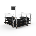 Thumbnail image #1 for Steelite International Mogogo, Modular MGCMLB03MSXF 3-Tier Chilled Salad Station, Self-Service, 100-1/2"W x 100-1/2"D x 94-1/2"H