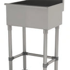 Thumbnail image #4 for Advance Tabco WSS-14-21-FM Freestanding Stainless Steel 1-Station Service Sink with 12-Inch-Deep Bowl and Splash-Mount Faucet Holes