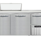 Thumbnail image #2 for Continental Refrigerator RA60N8 Refrigerated Sandwich Prep Table, 60" Wide, 3 Doors, 8-Pan Top, Stainless Steel Front, Top & Sides