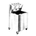 Thumbnail image #1 for Piper Products/Servolift Eastern AT-ST-OSW8 Mobile Stainless Steel Enclosed Cabinet-Style Tray Dispenser with Self-Elevating Platform