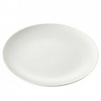 Thumbnail image #1 for CAC China Majesty MAJ-12C Bone China Oval Coupe Platter, 10 x 7-1/4 x 7/8 in, Bone White Case of 2 Dozen