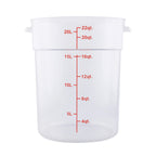 Thumbnail image #1 for CAC China FS1P-22C 22 qt Round Clear Polycarbonate Food Storage Container Case of 6