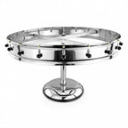 Thumbnail image #1 for New Star Foodservice Inc. 27853 Order Wheel Ticket Holder, 20 Clips, 23-Inch Diameter, 10-Inch Heavy Chrome Base