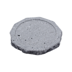 Thumbnail image #1 for Korin Inc KON-909 Round Lava Stone Plate, 6-1/2"L x 6-1/2"W x 1/2"H, Fuji