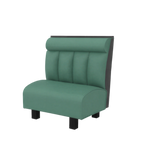Thumbnail image #1 for ATSMFG ATS AT&S-ASD-K36-6CHHR GR6 Kevin Deuce Booth, single, 30" long x 36" high, 6-channel with Headroll back, removable sinuous spring seat with