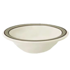 Thumbnail image #1 for G.E.T. Diamond Cambridge B-454-CA Melamine Bowl, 4-1/2 oz, 4-3/4" Diameter, White with Gray Rim Case of 4 Dozen