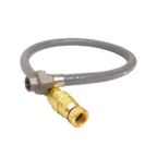 Thumbnail image #1 for Ultrafryer Systems (Middleby) 24322 3/4" Stainless Steel Gas Flex Hose, 48", with Restraining Device