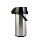 Thumbnail image #1 for CAC China APGL-19LT 64 oz Stainless Steel Airpot with Glass Liner and Lever Top Case of 6