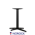 Thumbnail image #1 for Oak Street Norock B2230NR-STD Dining Table Base, 30"W x 22"D, 2.9" Steel Column, Cross Self-Stabilizing, Black