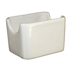 Thumbnail image #1 for International Tableware Roma CH225-01 Ceramic Rectangular Sugar Packet Holder, 3-3/8" x 2-3/8", American White Case of 3 Dozen