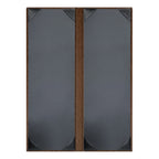 Thumbnail image #2 for Risch Chesterfield CH-2V 4.25X14 Double-Fold Faux-Leather Menu Cover, Padded Ostrich Texture, 2-View, 4-1/4" x 14" Case of 25