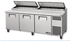 Thumbnail image #9 for True 93.5-Inch 3-Section Pizza Prep Table with 12-Pan Top and Side-Mounted Self-Contained Refrigeration