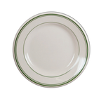 Thumbnail image #1 for Steelite International Homer, Green Band HL2031 Round China Plate, Rolled Edge, 7-1/8", Green Band Case of 3 Dozen