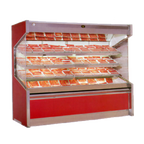 Thumbnail image #1 for Marc Refrigeration OM-4S/C 48"W Vertical Open-Air Meat Merchandiser, Self-Contained, 3 Stainless Steel Shelves, White Interior