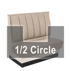 Thumbnail image #1 for ATSMFG ATS AT&S-AHC-LXL42-6CH GR5/COM Single Upholstered Half-Circle Booth, 48"W x 90"D x 42"H, 6-Channel Back, Laminate Base