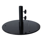Thumbnail image #1 for Grosfillex US604017 Round Flat Umbrella Base, 20 in Diameter, 50 lb, Black, 10 in Stem