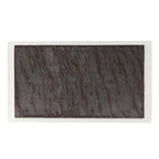 Thumbnail image #1 for Tuxton China Kona GKP-553 Rectangular China Plate, 14 x 8 in, Narrow Rim, Textured, Lava/Porcelain White Case of 6