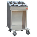 Thumbnail image #2 for Steril-Sil Company E1-CRT24-2V Stainless Steel Serving Cart, 41"H, Holds 2 Inserts, 75 Trays & 4 Glass Racks