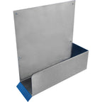 Thumbnail image #1 for IMC/Teddy FST-21 Wall-Mount Mop Drainage Tray, 21"W x 6"D, 12"H Backsplash, Open-End Drain, 16/304 Stainless Steel