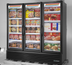 Thumbnail image #5 for True Full-Length Three-Section Glass Door Freezer Merchandiser, -10°F, 12 Shelves