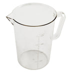 Thumbnail image #1 for Alegacy Foodservice Products PCML20 Clear Polycarbonate Measuring Cup, 2 Qt (8 Cup), with Handle and Spout Case of 12