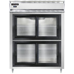 Thumbnail image #2 for Continental Refrigerator Designer Line D2RESNSGDHD Two-Section Wide Reach-In Refrigerator, Sliding Glass Doors, Self-Contained Refrigeration
