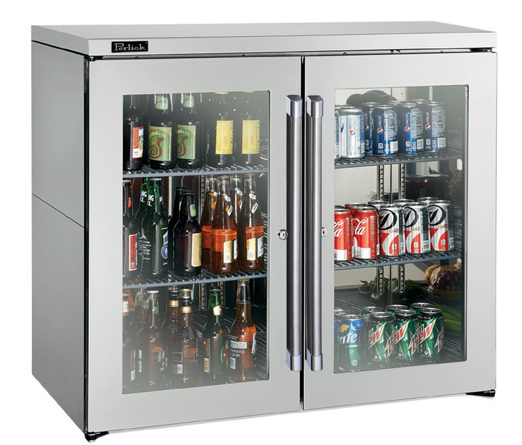 Product image #8 for Perlick BBRN40 Two-Section Narrow Door Remote Back Bar Refrigerator Cabinet, 40 Inch Wide