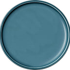 Thumbnail image #1 for Libbey Playground - Companion 9251217E Porcelain Coupe Plate, 6-1/2 in, Round, Flat Edge, Petrol Blue