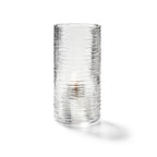 Thumbnail image #1 for Hollowick/Steelite Typhoon 48025C Candle Lamp Base, Clear Spun Glass, Round, 3-1/8" Dia. x 6-5/8"H