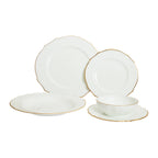 Thumbnail image #1 for Kadra Kitchenware Vikko Shine VS-2010-SG 20-Piece Gold Spring Dinnerware Set with Dinner, Salad, Bread & Butter, Dessert Plates and Soup Bowls