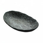 Thumbnail image #1 for G.E.T. cheforward 15005081007 Melamine Coupe Plate, Oval, Weathered Pewter, 9-1/10" x 5-1/2" Case of 12