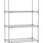 Thumbnail image #1 for Metro Super Erecta SA-2424C-74-S4 Super Adjustable Wire Stationary Starter Shelving Unit, 24"W x 24"D x 74"H, 800 lb. capacity per shelf, 2000 lb.