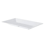 Thumbnail image #1 for CAC China King MLKS-13 Rectangular White Melamine Platter, 12" x 7-1/2" x 1-1/4" Case of 2 Dozen
