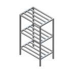 Thumbnail image #1 for Renfro Industries Inc. RISTAFSR36243 Tubular All-Welded 3-Shelf Shelving Unit, 36"W x 24"D x 60"H