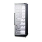 Thumbnail image #2 for Summit Commercial SCR1401LHRI One-Section Glass Door Beverage Center, 12.6 cu. ft., Left-Hinged, Bottom-Mount Refrigeration, Black